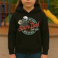 Just A Dad Who Always Came Back With The Milk Fathers Day Kids Hoodie thumb 3