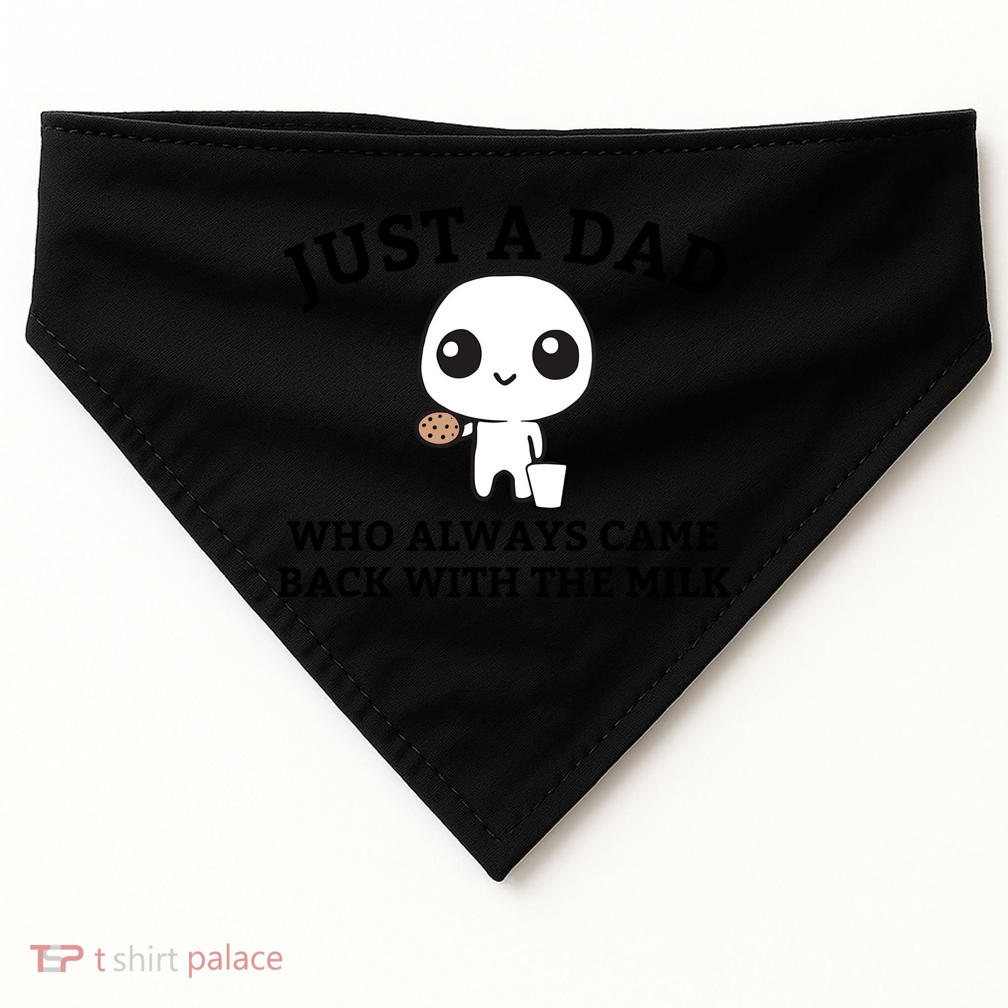 Just A Dad Who Always Came Back With The Milk Fathers Day USA-Made Doggie Bandana