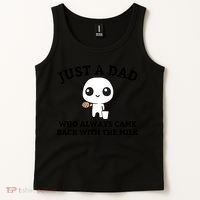 Just A Dad Who Always Came Back With The Milk Fathers Day Tank Top thumb 2
