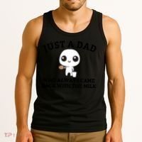 Just A Dad Who Always Came Back With The Milk Fathers Day Tank Top thumb 3
