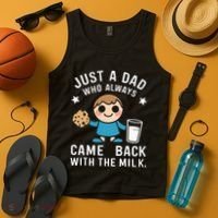 Just A Dad Who Always Came Back With The Milk Tank Top thumb 4