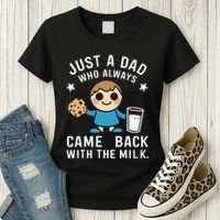 Just A Dad Who Always Came Back With The Milk Women's T-Shirt thumb 3