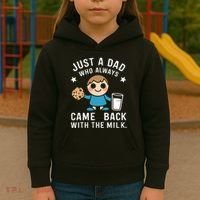 Just A Dad Who Always Came Back With The Milk Kids Hoodie thumb 3