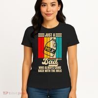 Just A Dad Who Always Came Back With The Milk FatherS Day Women's T-Shirt thumb 4