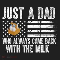 Just A Dad Who Always Came Back With The Milk American Flag Hat thumb 2