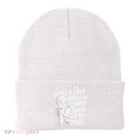 Just A Dad Who Always Came Back With The Milk Funny Alien Beanie thumb 0