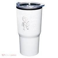 Just A Dad Who Always Came Back With The Milk Funny Alien Tumbler thumb 0