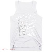 Just A Dad Who Always Came Back With The Milk Funny Alien Tank Top thumb 0