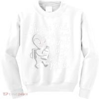 Just A Dad Who Always Came Back With The Milk Funny Alien Kids Sweatshirt thumb 0