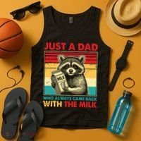 Just A Dad Who Always Came Back With The Milk Tank Top thumb 4