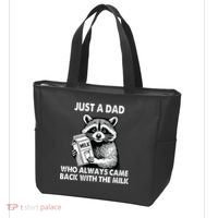 Just A Dad Who Always Came Back With The Milk FatherS Day Tote Bag thumb 3