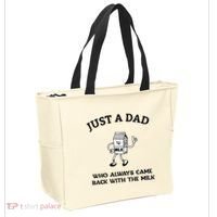 Just A Dad Who Always Came Back With The Milk FatherS Day Tote Bag thumb 2
