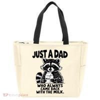 Just A Dad Who Always Came Back With The Milk Funny Dad Joke Tote Bag thumb 0