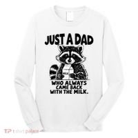 Just A Dad Who Always Came Back With The Milk Funny Dad Joke Long Sleeve Shirt thumb 0
