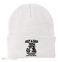 Just A Dad Who Always Came Back With The Milk Funny Dad Joke Beanie thumb 0