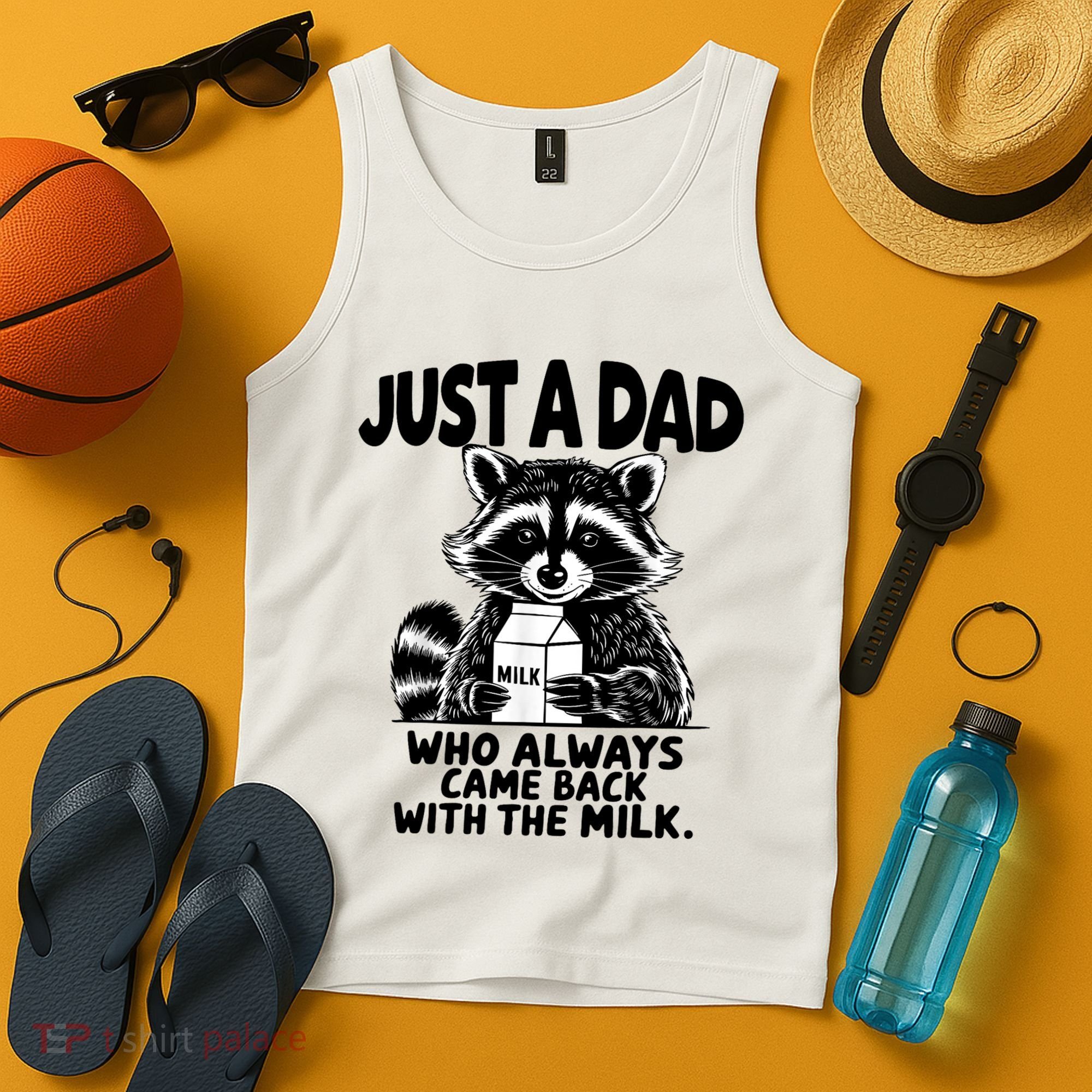 Just A Dad Who Always Came Back With The Milk Funny Dad Joke Tank Top