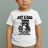 Just A Dad Who Always Came Back With The Milk Funny Dad Joke Toddler T-Shirt thumb 2