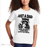 Just A Dad Who Always Came Back With The Milk Funny Dad Joke Kids T-Shirt thumb 2