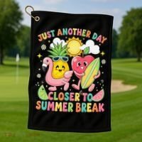 Just Another Day Closer To Summer Break Teacher Golf Towel thumb 1