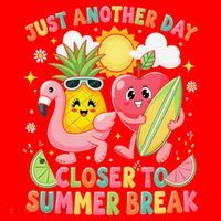 Just Another Day Closer To Summer Break Teacher Santa Hat thumb 1