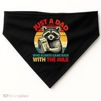Just A Dad Who Always Came Back With The Milk Fathers Day  USA-Made Doggie Bandana thumb 0