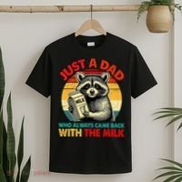 Just A Dad Who Always Came Back With The Milk Fathers Day  T-Shirt thumb 2