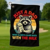 Just A Dad Who Always Came Back With The Milk Fathers Day  Golf Towel thumb 1