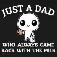Just A Dad Who Always Came Back With The Milk Fathers Day Polo thumb 3