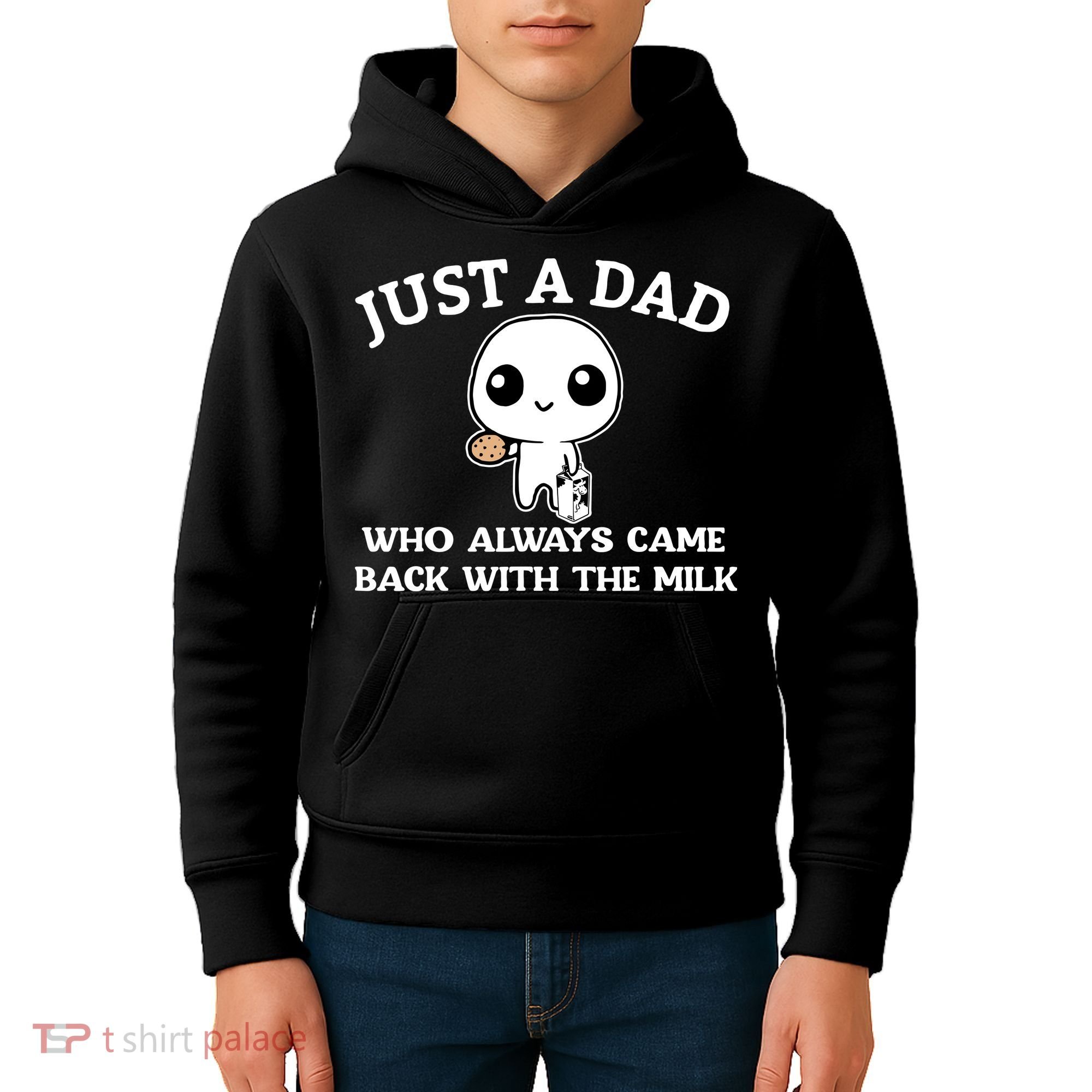 Just A Dad Who Always Came Back With The Milk Fathers Day Kids Hoodie