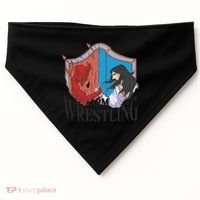 Jesus And Devil Arm Wrestling USA-Made Doggie Bandana thumb 0