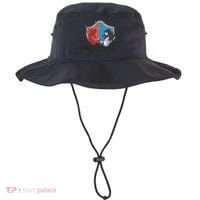 Jesus And Devil Arm Wrestling Bucket Hat thumb 0