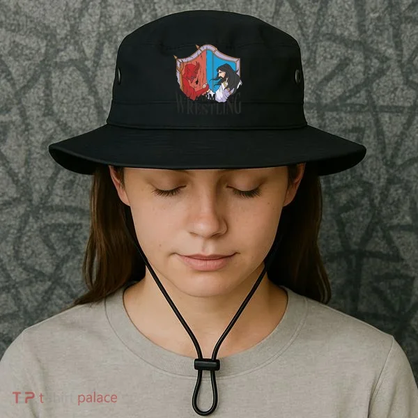 Jesus And Devil Arm Wrestling Bucket Hat