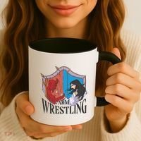Jesus And Devil Arm Wrestling Coffee Mug thumb 3