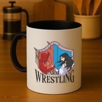 Jesus And Devil Arm Wrestling Coffee Mug thumb 4