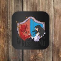 Jesus And Devil Arm Wrestling Coaster thumb 0