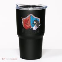 Jesus And Devil Arm Wrestling Tumbler thumb 0