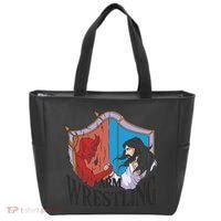 Jesus And Devil Arm Wrestling Tote Bag thumb 0