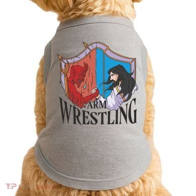 Jesus And Devil Arm Wrestling Doggie Tank