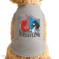 Jesus And Devil Arm Wrestling Doggie Tank thumb 0