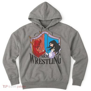 Jesus And Devil Arm Wrestling Hoodie