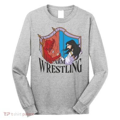 Jesus And Devil Arm Wrestling Long Sleeve Shirt