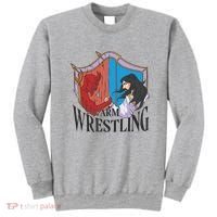 Jesus And Devil Arm Wrestling Sweatshirt thumb 0