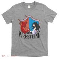 Jesus And Devil Arm Wrestling T-Shirt thumb 0