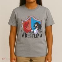 Jesus And Devil Arm Wrestling T-Shirt thumb 4