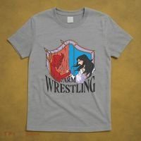 Jesus And Devil Arm Wrestling T-Shirt thumb 5