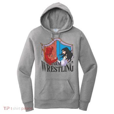 Jesus And Devil Arm Wrestling Women's Hoodie