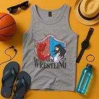 Jesus And Devil Arm Wrestling Tank Top thumb 4