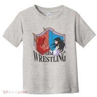 Jesus And Devil Arm Wrestling Toddler T-Shirt thumb 0