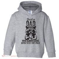 Just A Dad Who Always Came Back With The Milk Toddler Hoodie thumb 0