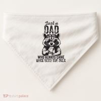 Just A Dad Who Always Came Back With The Milk USA-Made Doggie Bandana thumb 0
